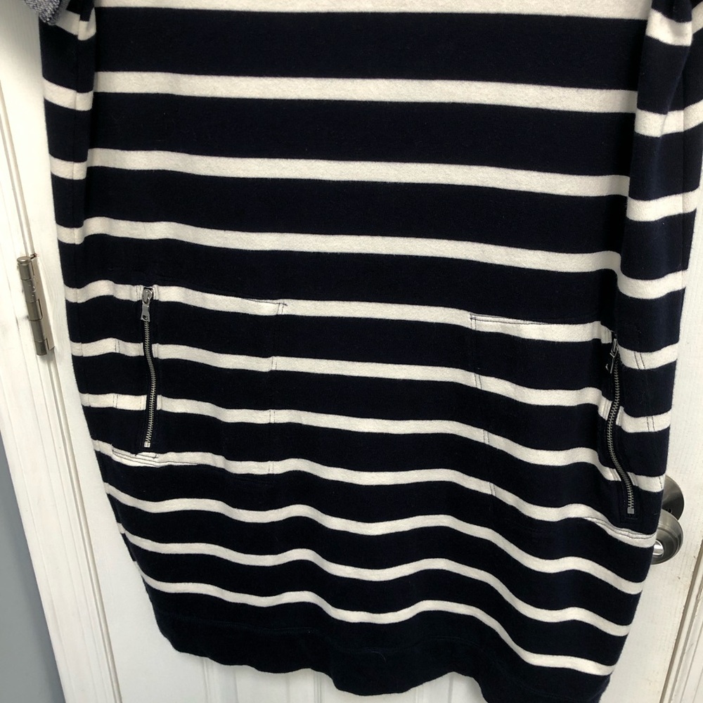 Gap Dress Nautical Mariner Navy White Stripe pockets Short Sleeve Preppy Large - Picture 7 of 15